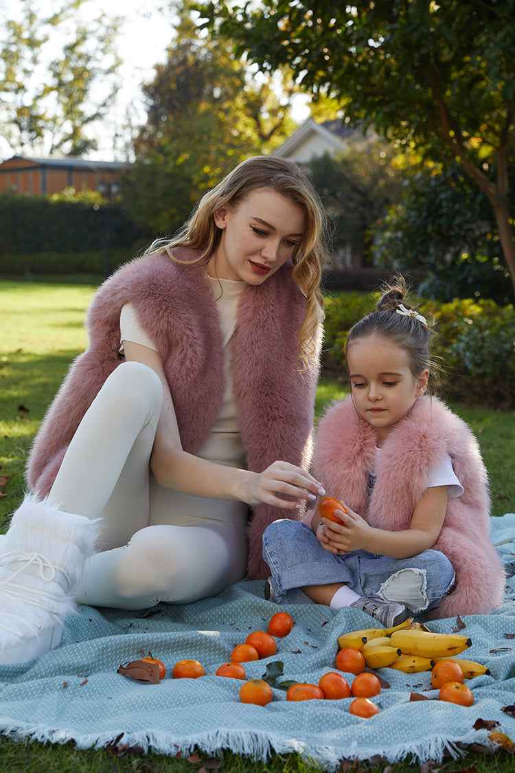 Embrace the Warmth of Early Autumn with JANEFUR’s Matching Faux Fur Vests 🍁 - Janefur