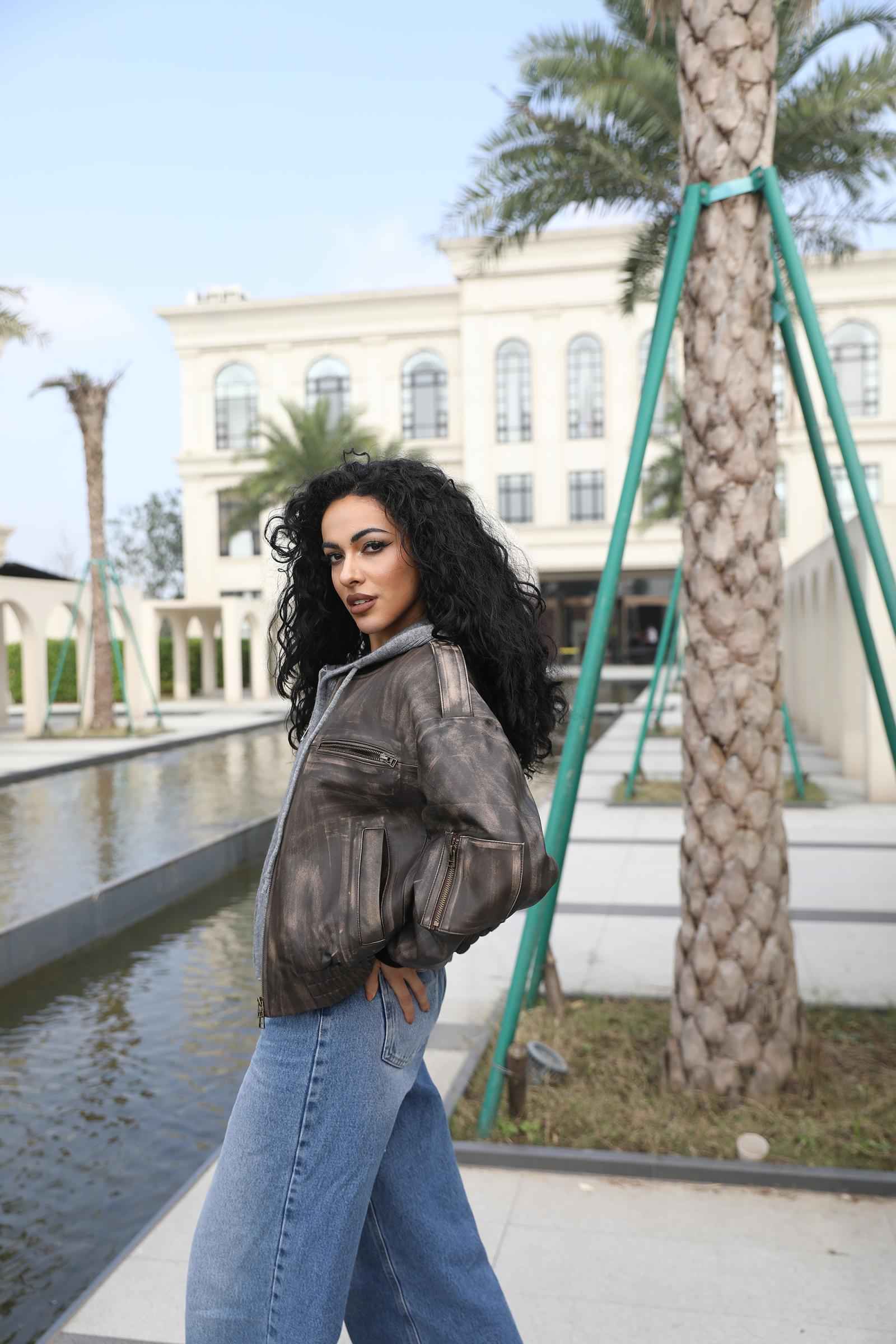 Leather Baseball Jacket Fashion Casual Jacket for Men and Women