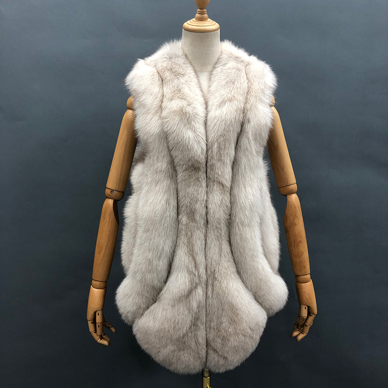 Fashionable Women's Winter Casual Style Fox Fur Vest