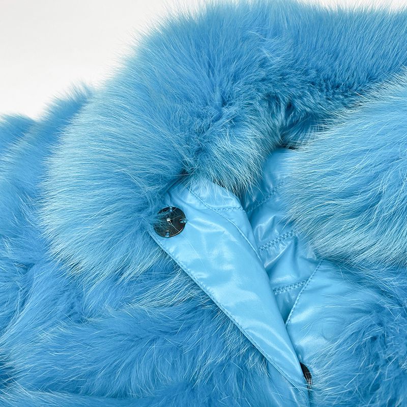 Winter Women Short Wear Two-Sided Real Fox Fur Coat