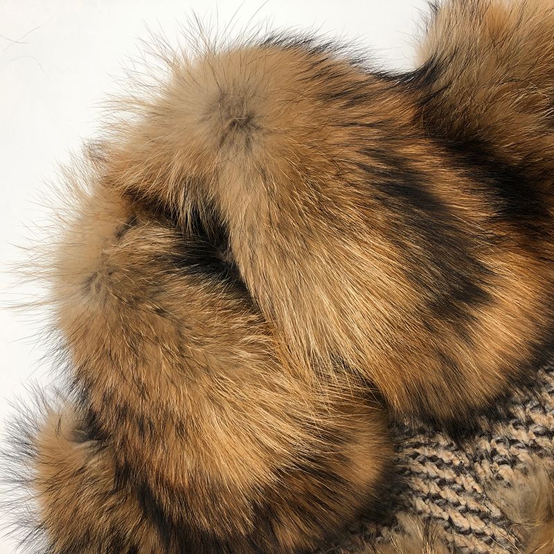 Factory Wholesale Real Fur Coats Luxury Women's Winter Raccoon Fur Clothing
