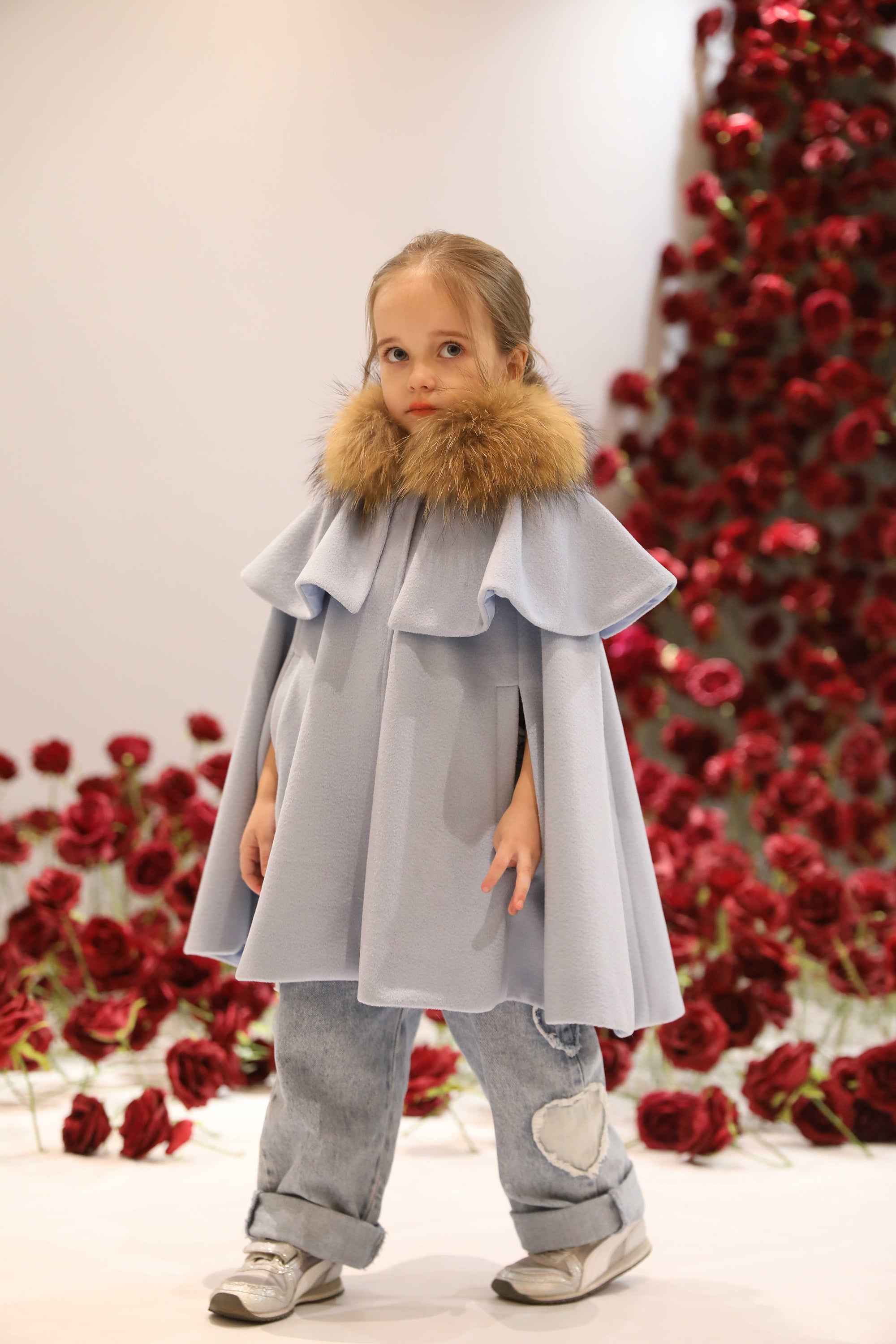 Lotus Edge Raccoon Fur Kids Cape
