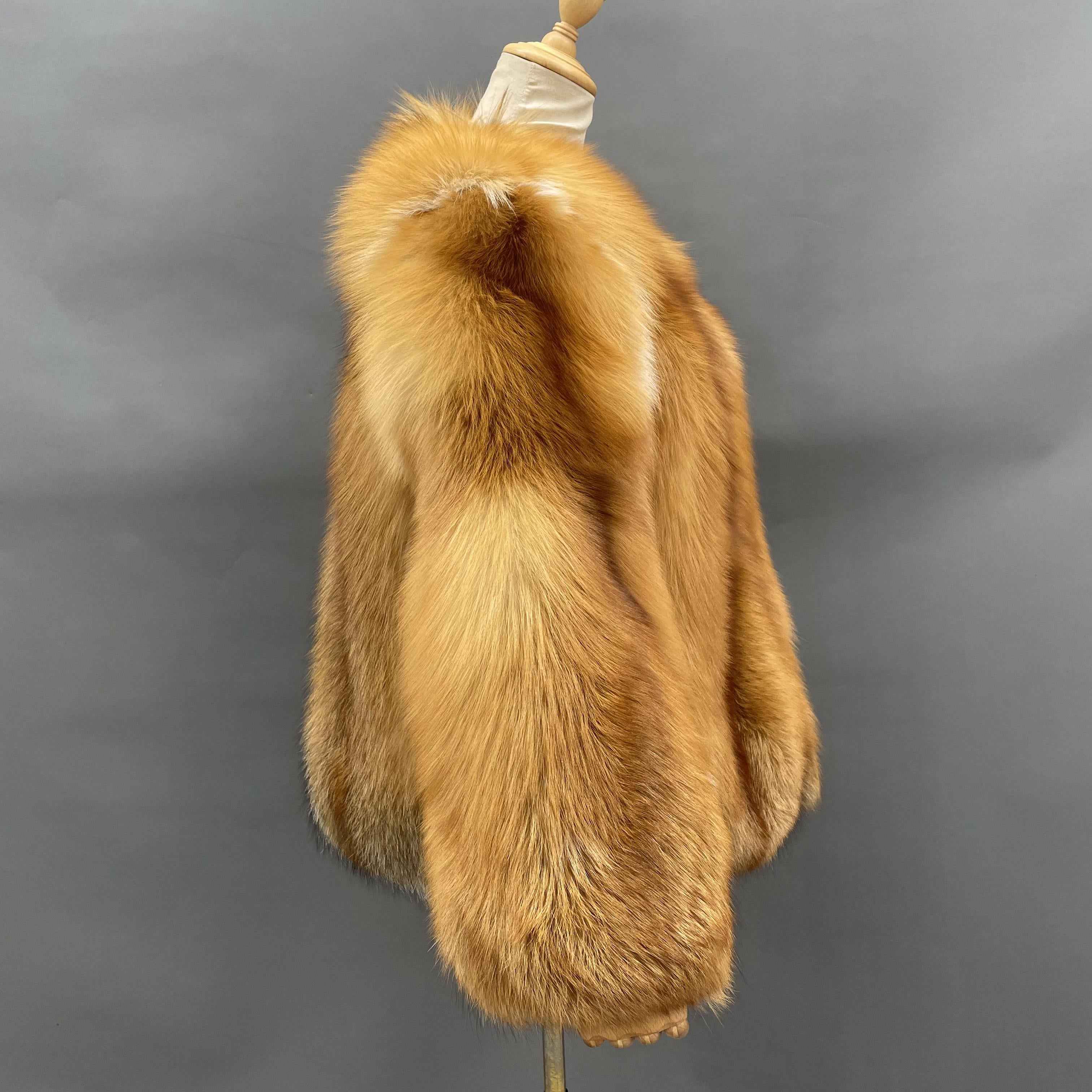 Women's Luxury Full-Skin Red Fox Fur Crew Neck Jacket - Cold Winter Warm Fashion Outerwear