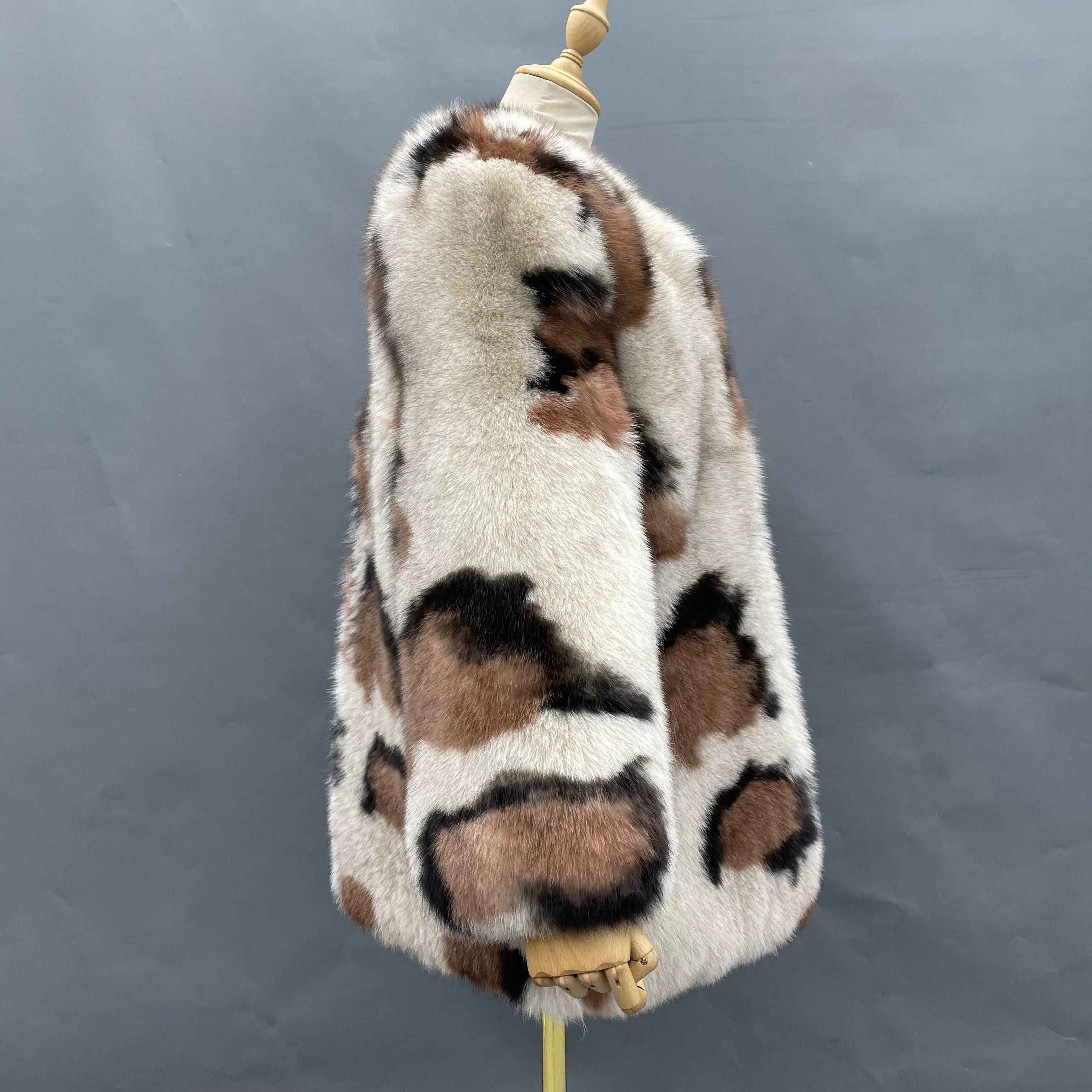 Women's Luxury Leopard Print Fox Fur Mid-Length Coat - Winter Fashion Warm Statement Outerwear
