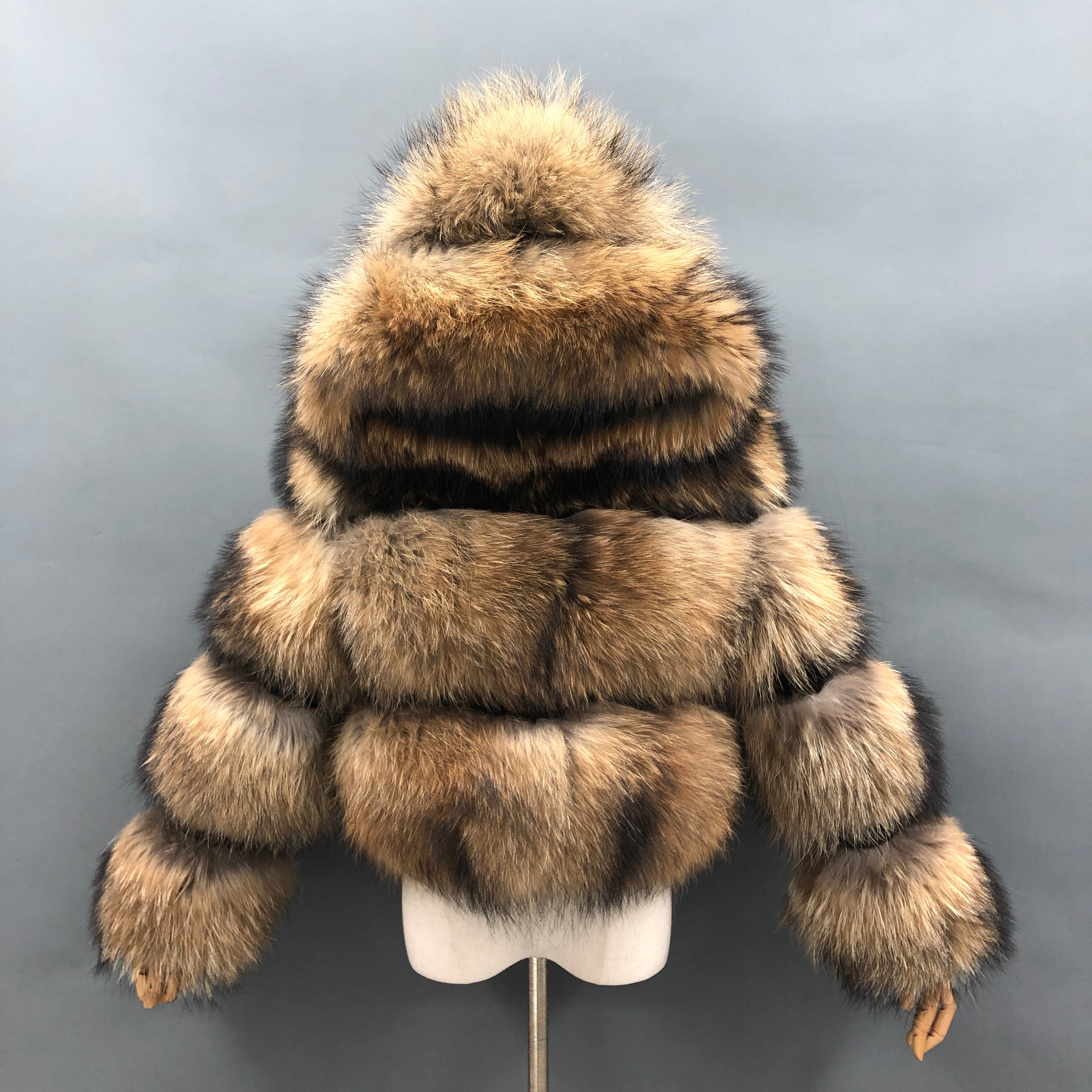 Women's Luxury Raccoon Fur Hooded Jacket - Must-Have for Fur Enthusiasts Winter Fashion Outerwear
