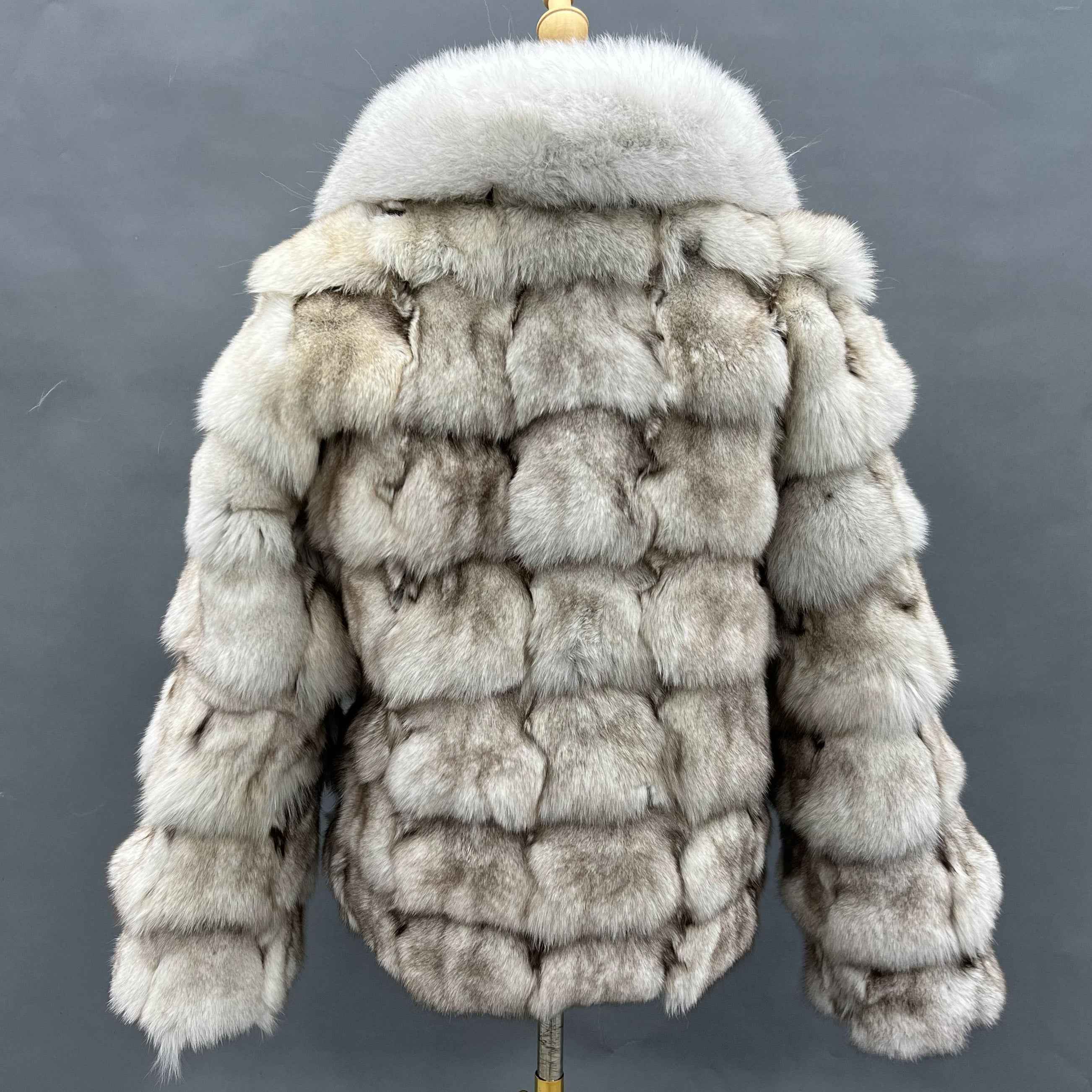 Women's Luxury Fox Fur Head Hair Coat - Party Essential Elegant Winter Fashion Outerwear