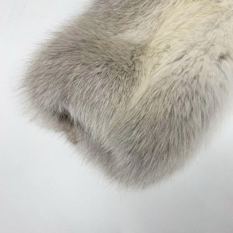 Coat With A Shawl Collar Made Of Whole Golden Island Fox Fur