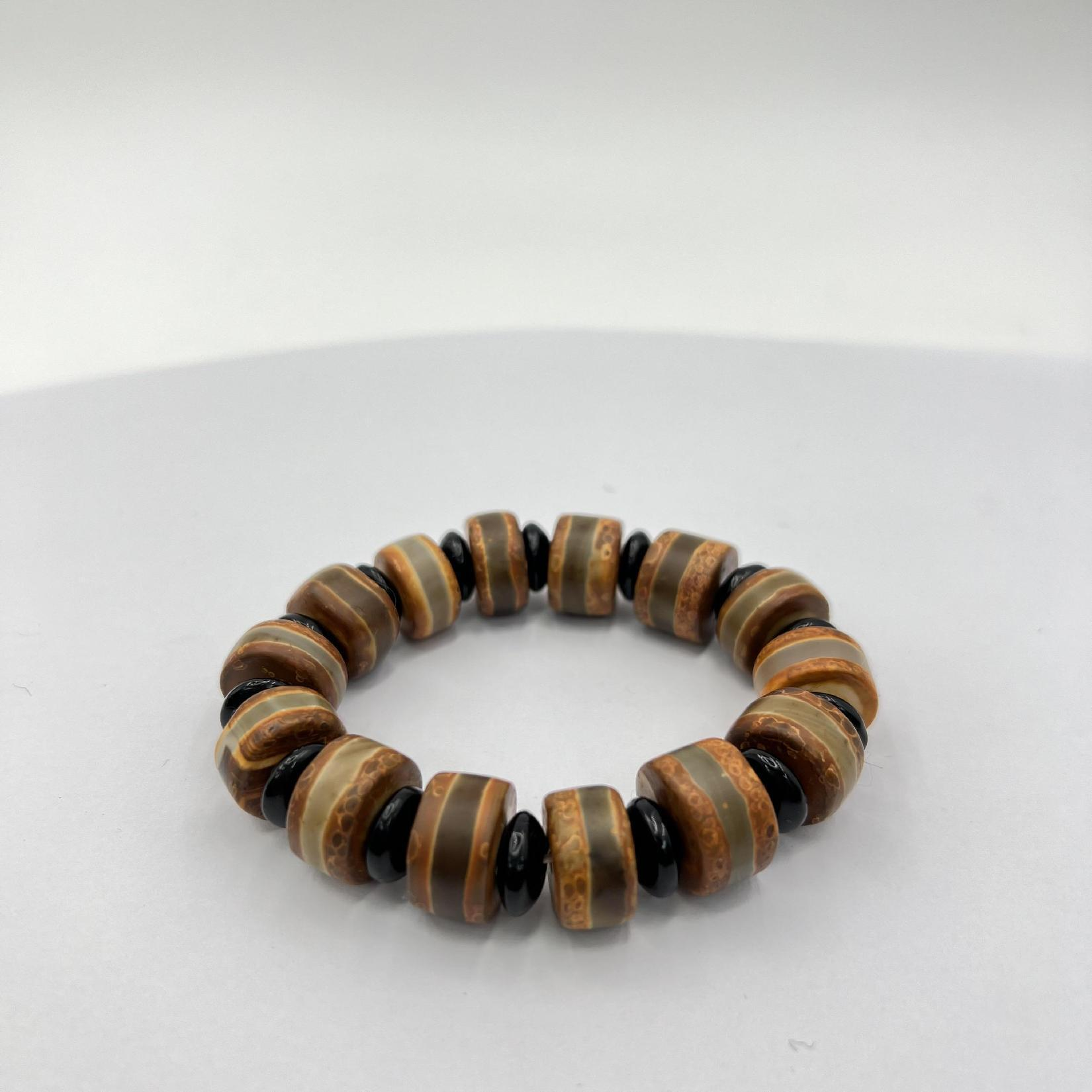 Tibetan Agate Tianzhu Bracelet Ethnic Style Prayer Beads Accessory