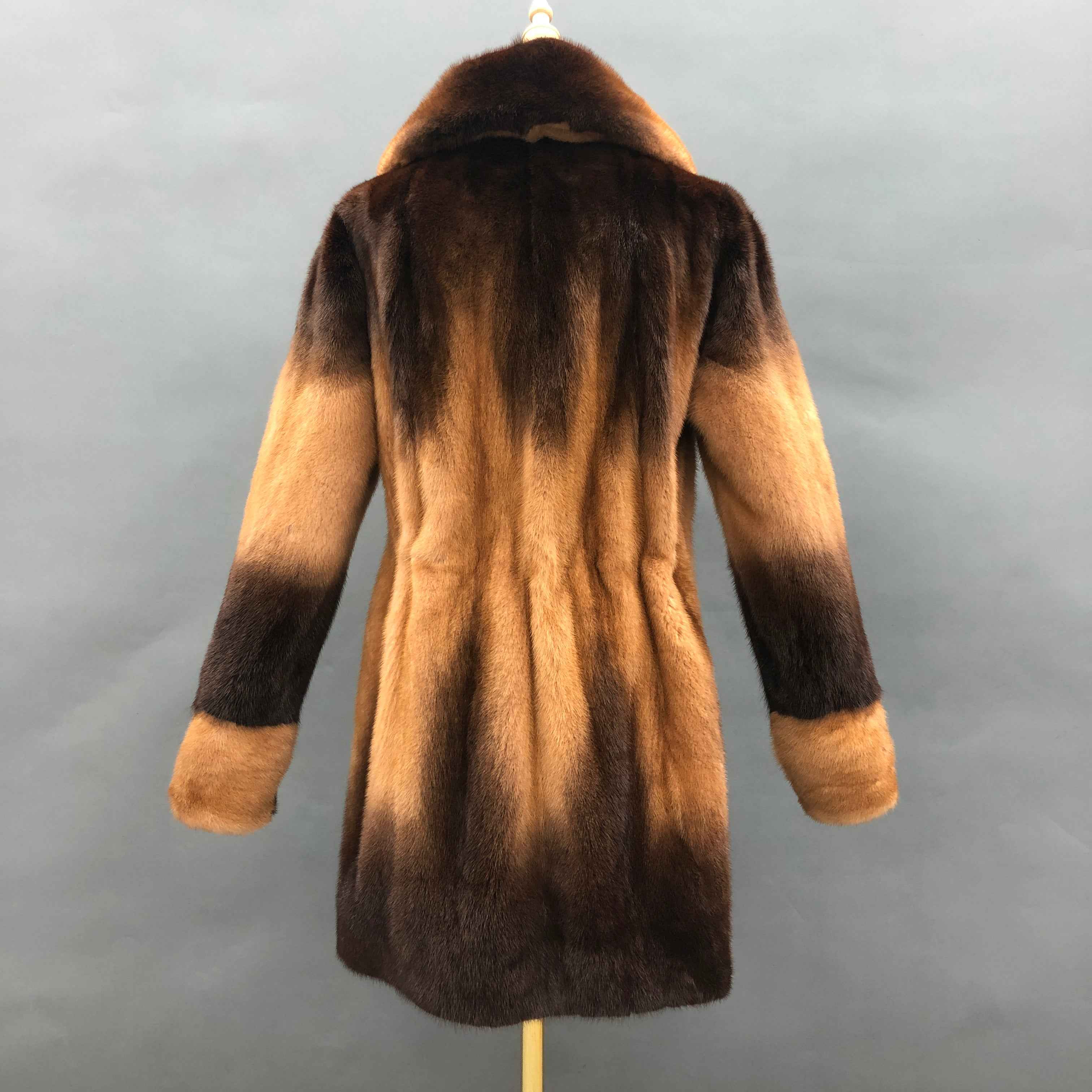 Women's Shawl Collar Waist-Defining Mink Fur Coat - Super Warm Luxury Winter Outerwear