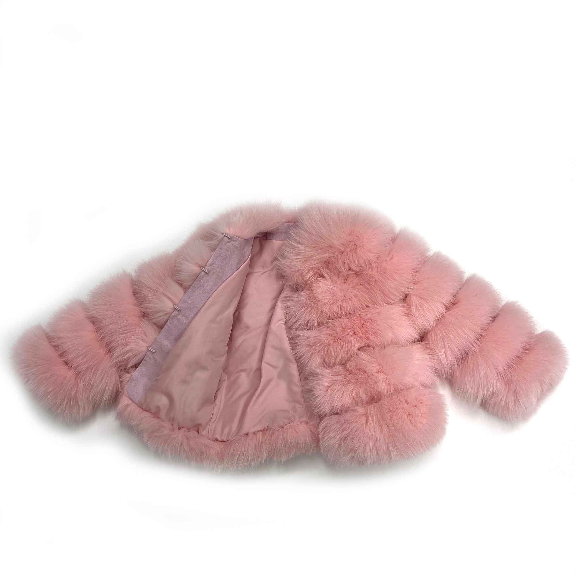 Janefur fox Fur Coat Kids Winter Fashion Warm Real Fur Coat Girls Custom Cropped fox Fur Coat