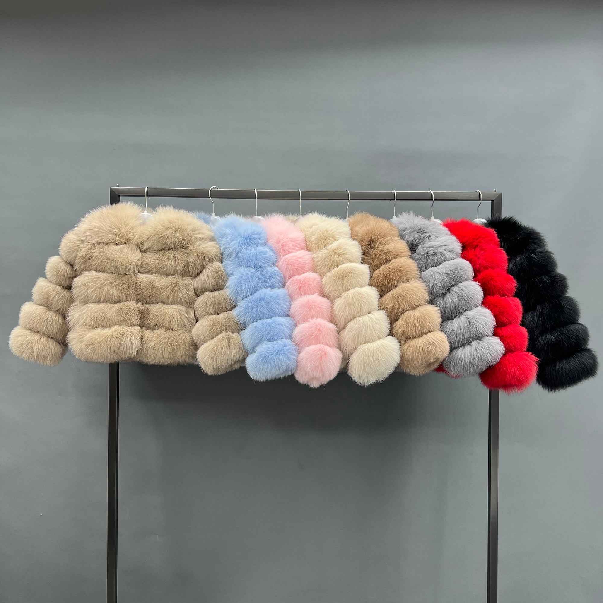 Janefur fox Fur Coat Kids Winter Fashion Warm Real Fur Coat Girls Custom Cropped fox Fur Coat
