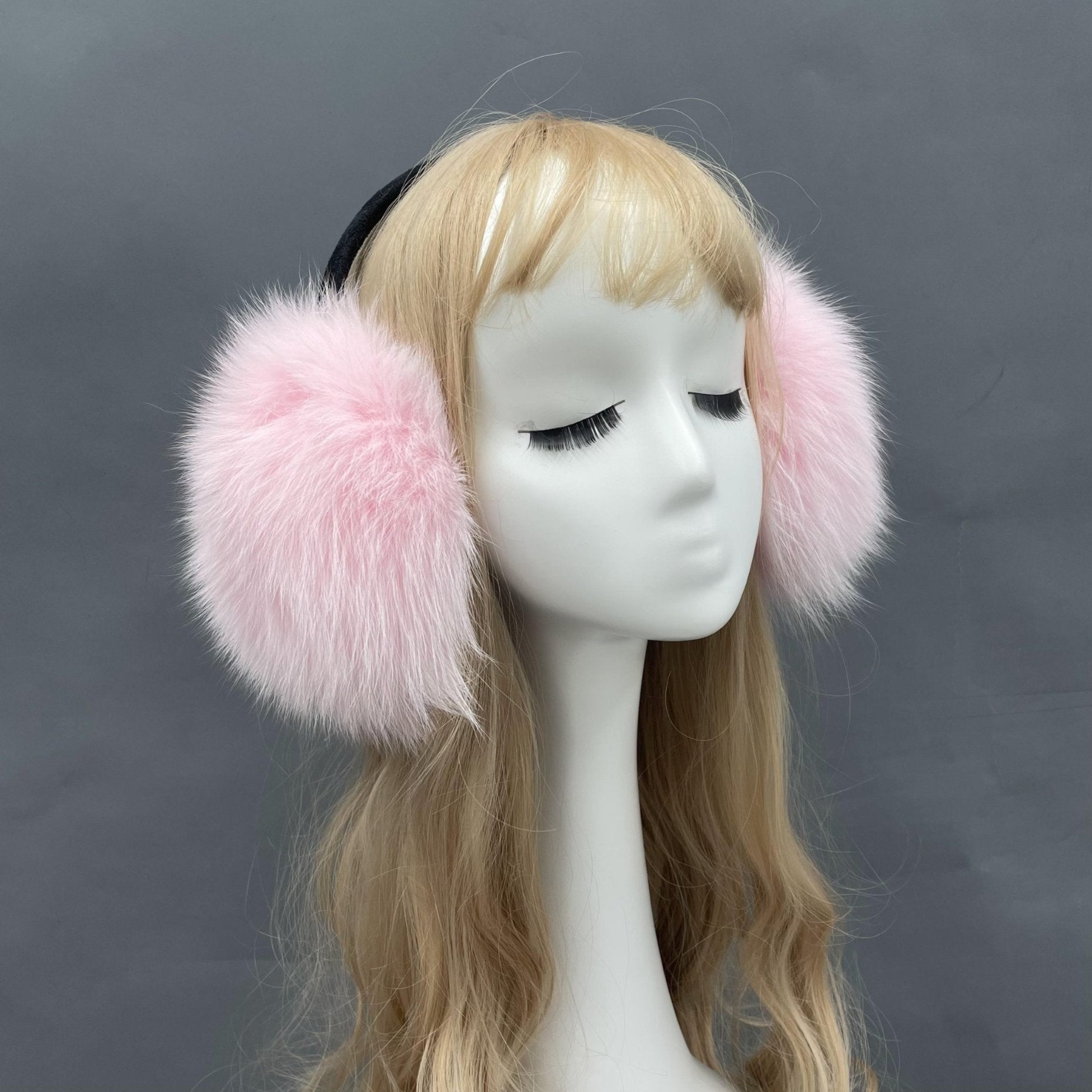 Parent-child Model Fox Fur Earmuffs for Fall and Winter 2