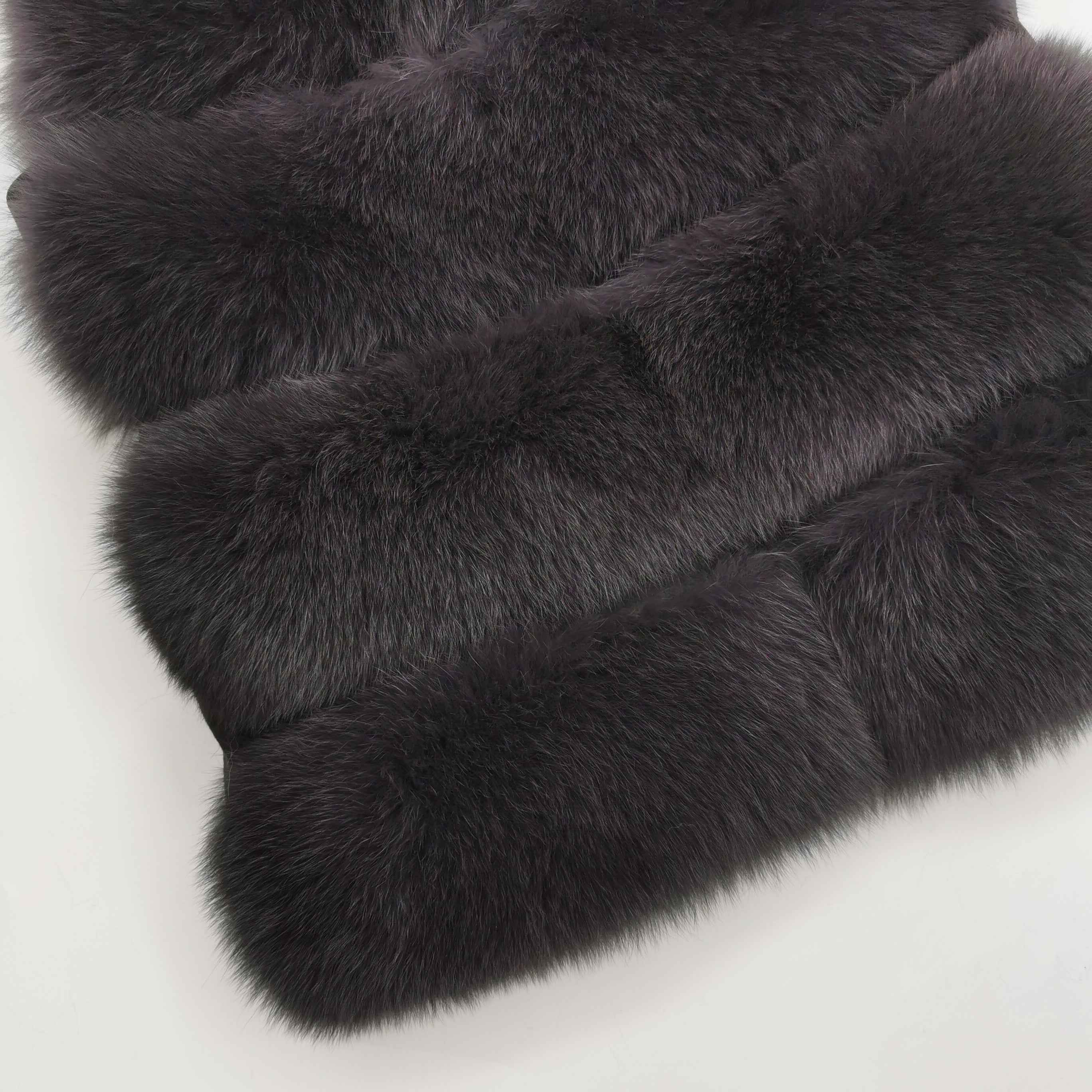 Women's 5-Panel Fox Fur Vest - Luxury Lightweight Chic Outerwear