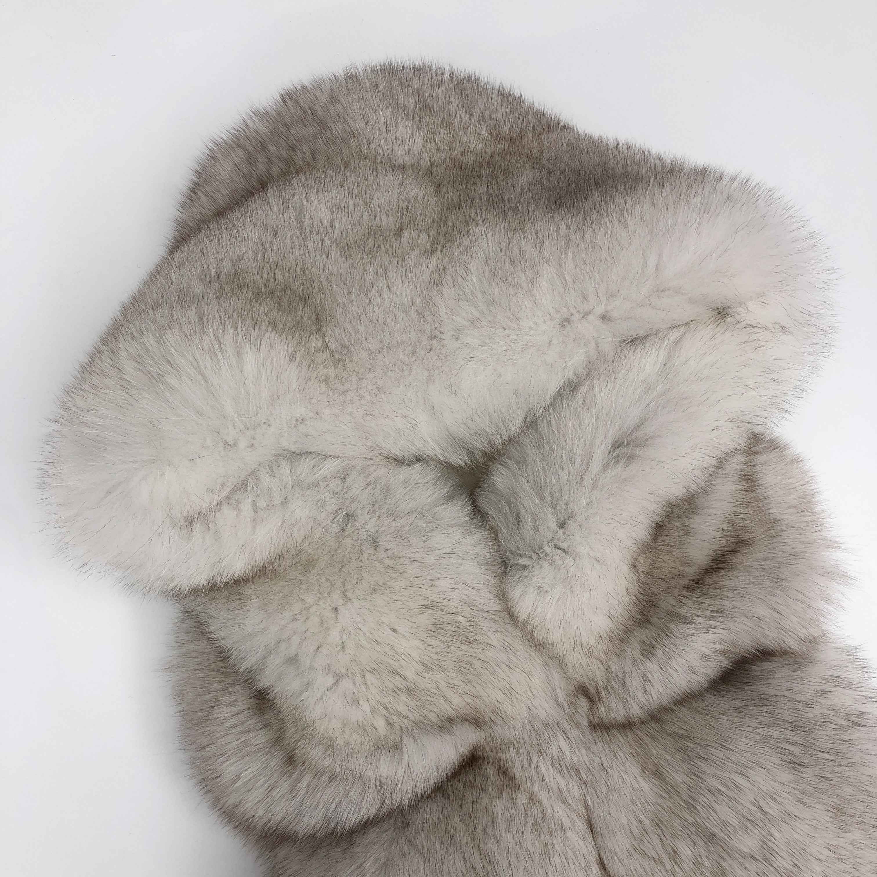 Women's Luxury Fox Fur Hooded Vest with Tail Detail - Bold Statement Outerwear