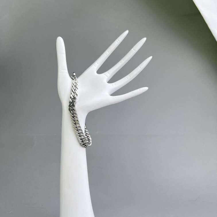 Versatile Cuban Bracelet Non-Fading Hip-Hop Bracelet New Fashion Accessory F Bracelet-perimeter 20cm