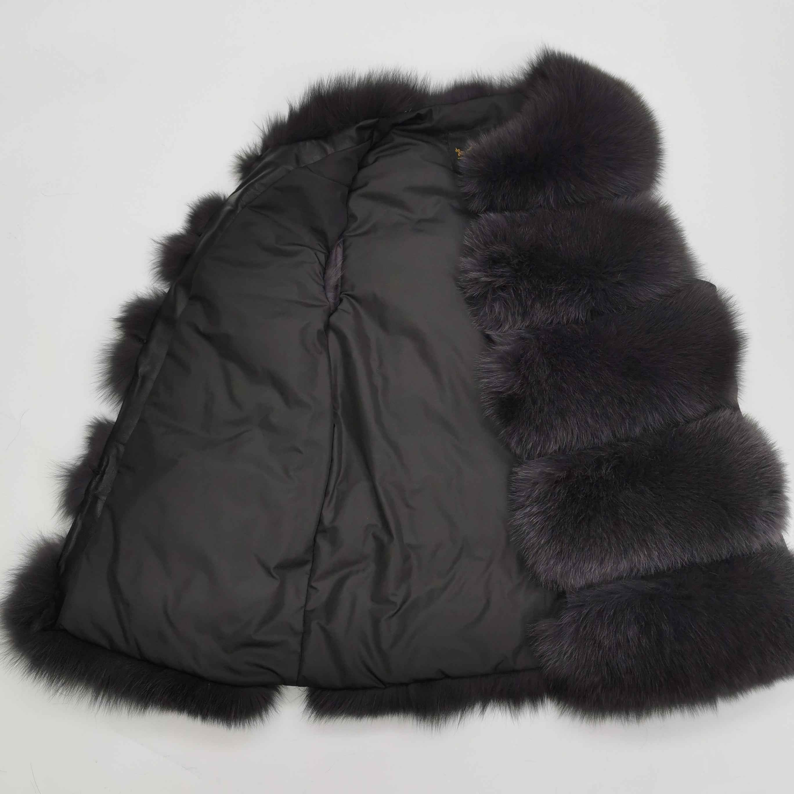 Women's 5-Panel Fox Fur Vest - Luxury Lightweight Chic Outerwear