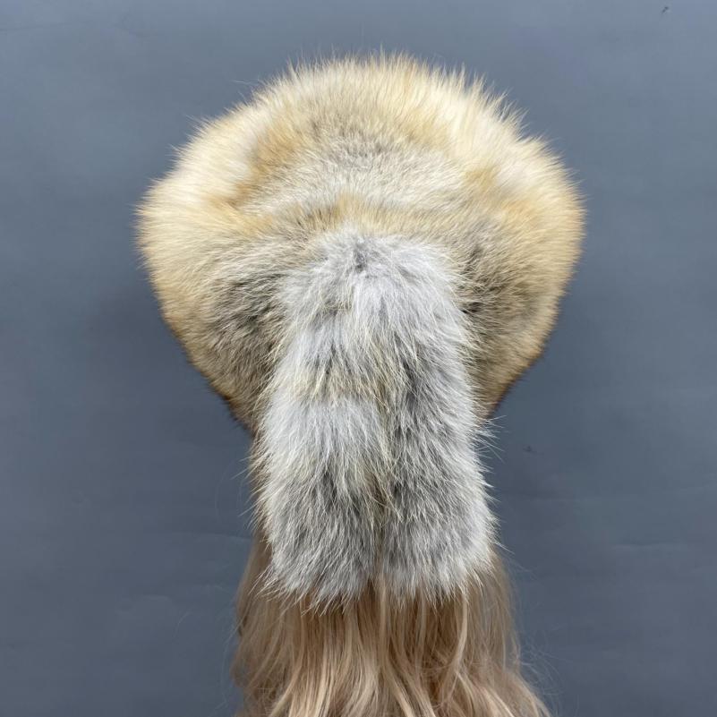 Janefur Russian-style Tail Hat with Fox Fur