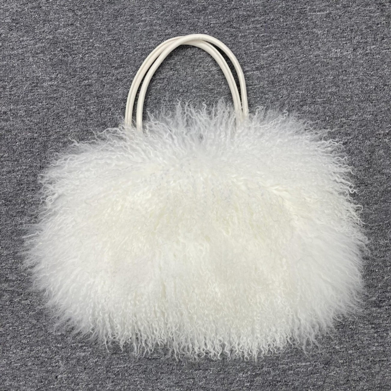 Multicolor Lamb Fur Shoulder Bag