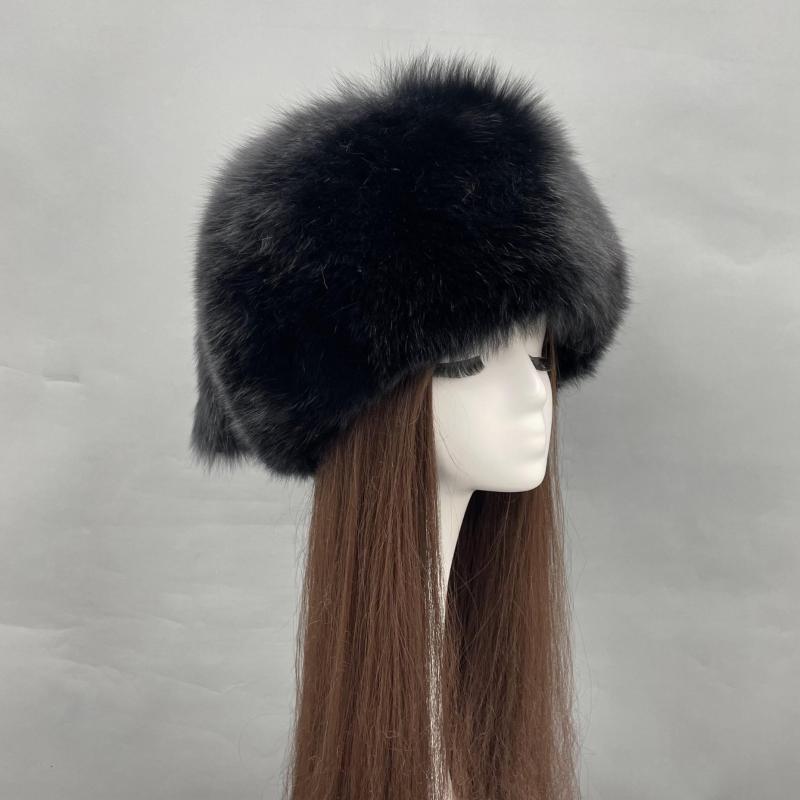 Janefur Russian-style Tail Hat with Fox Fur