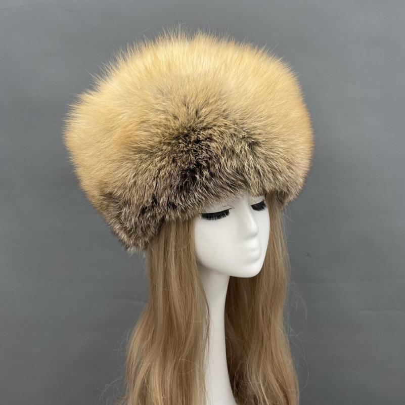 Janefur Russian-style Tail Hat with Fox Fur