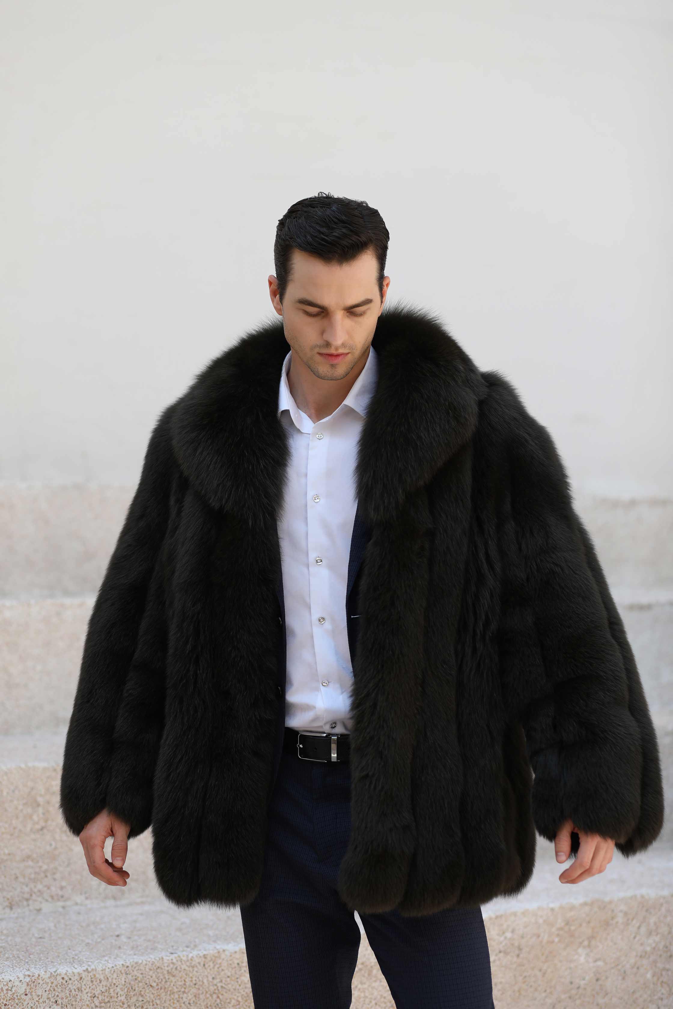 Winter And Spring Men's Luxury Fur Fox Fur Jacket