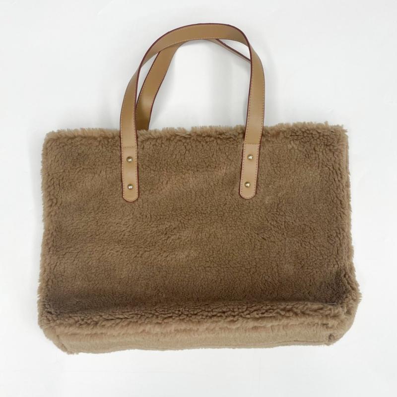 Fashionable Winter Warm Lamb Wool Fisherman Hat Bag Set