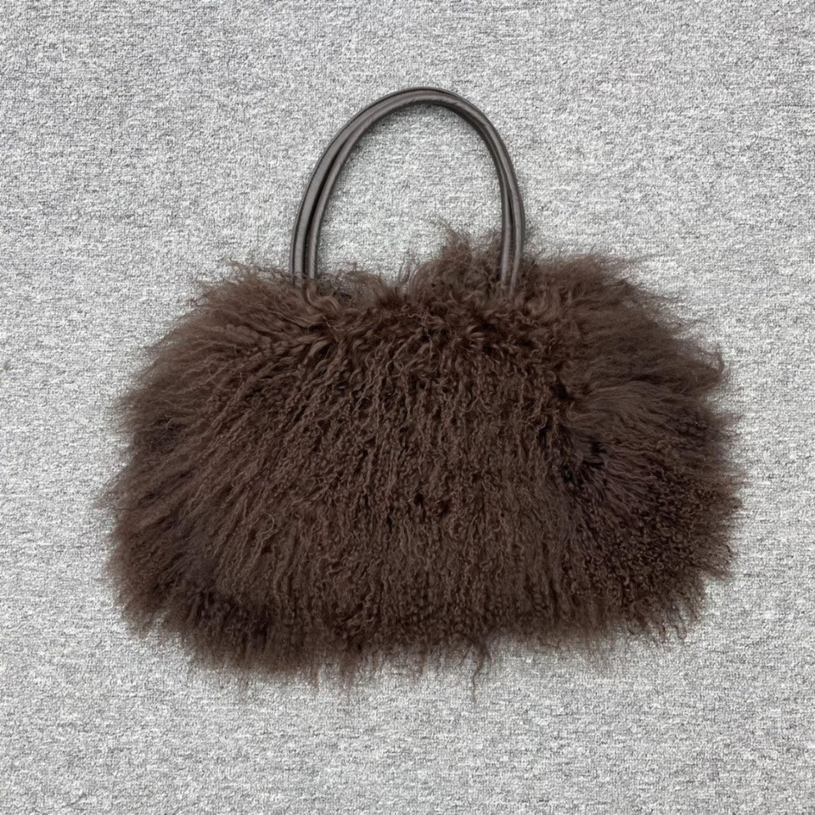 Multicolor Lamb Fur Shoulder Bag