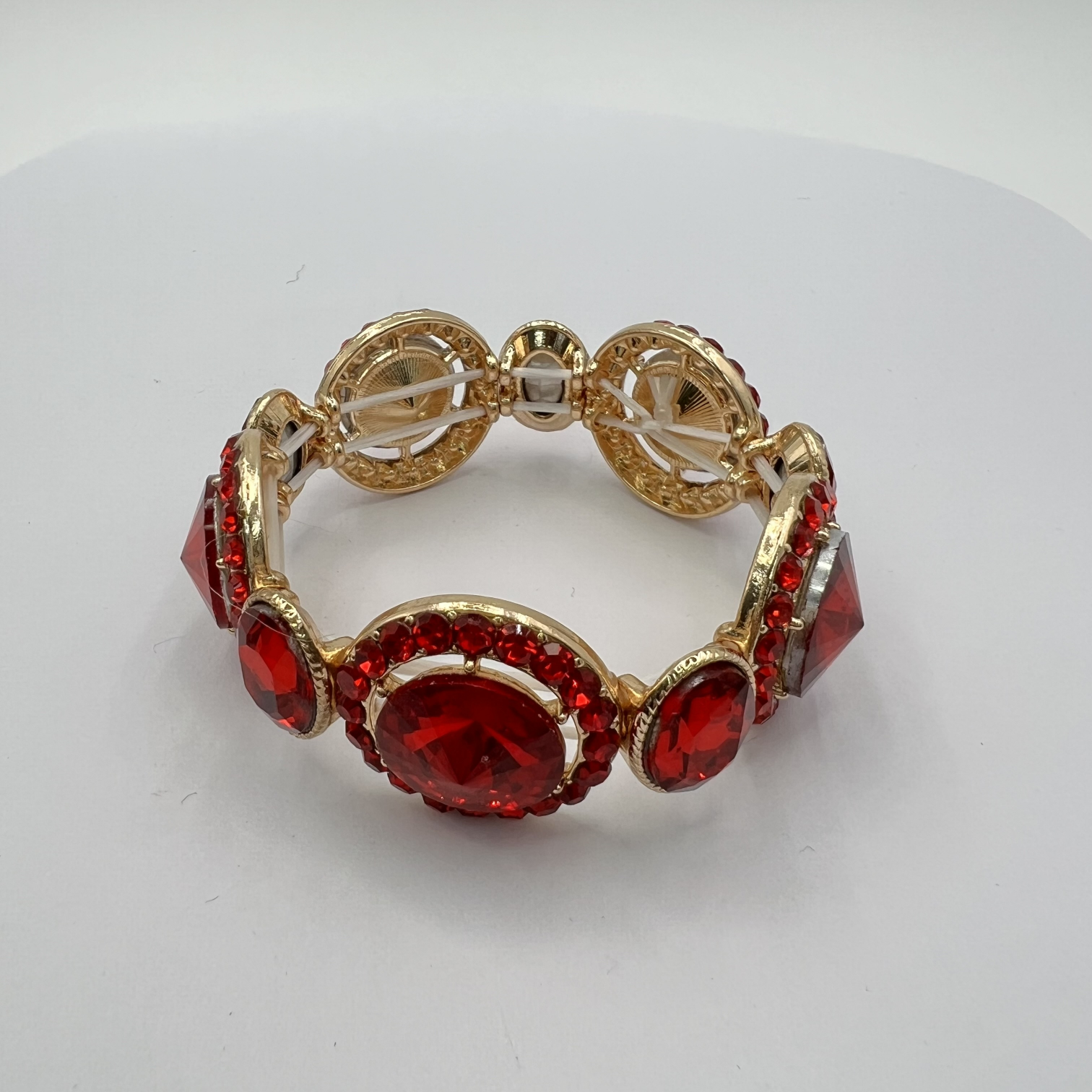 Ruby Full-Brick Bracelet and Bangle Oval Crystal Wide Jewelry F Bracelet-perimeter 21.5cm