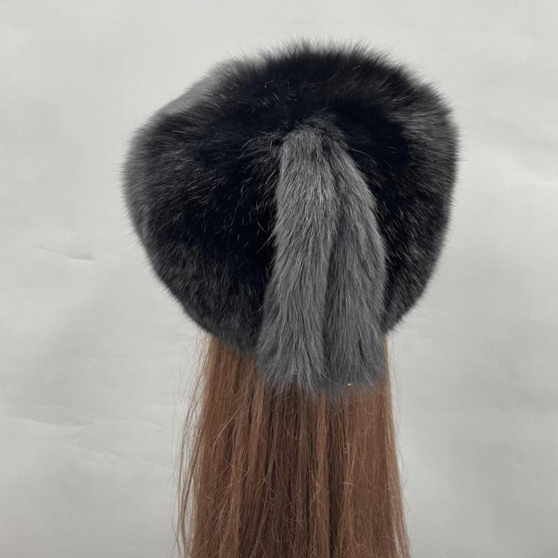 Janefur Russian-style Tail Hat with Fox Fur