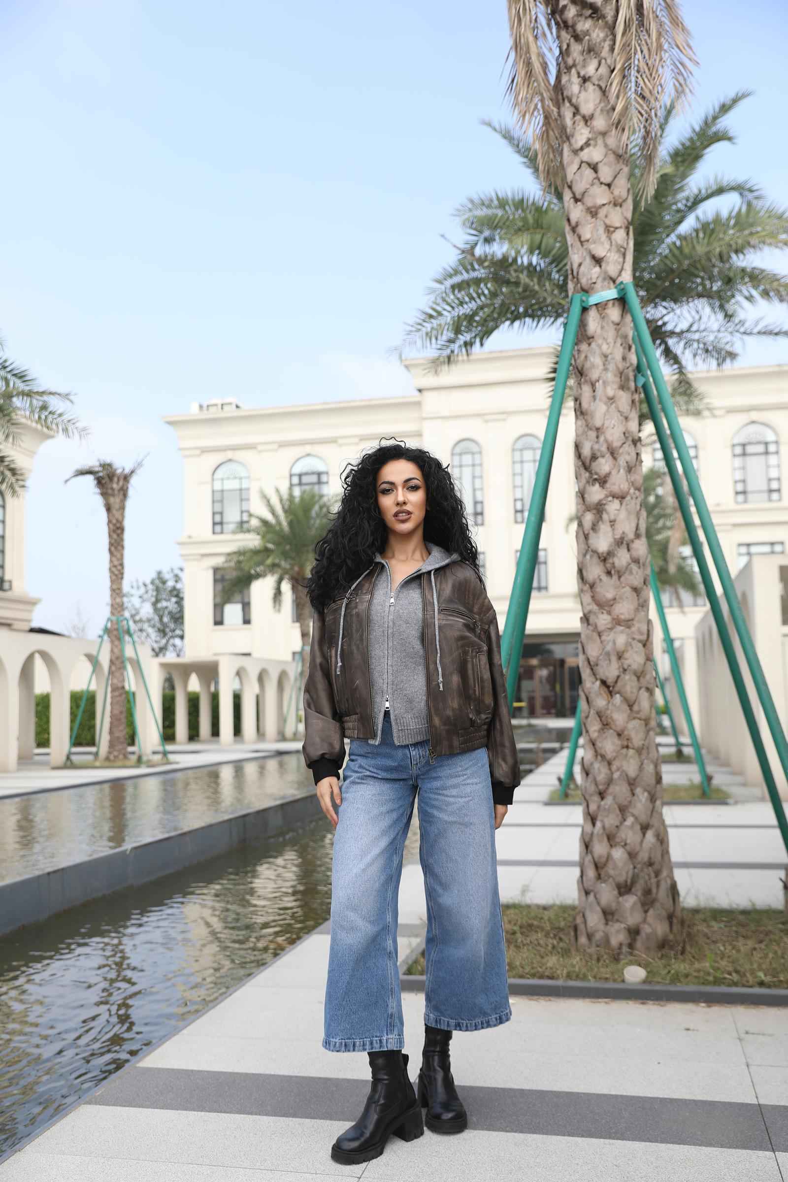 Leather Baseball Jacket Fashion Casual Jacket for Men and Women