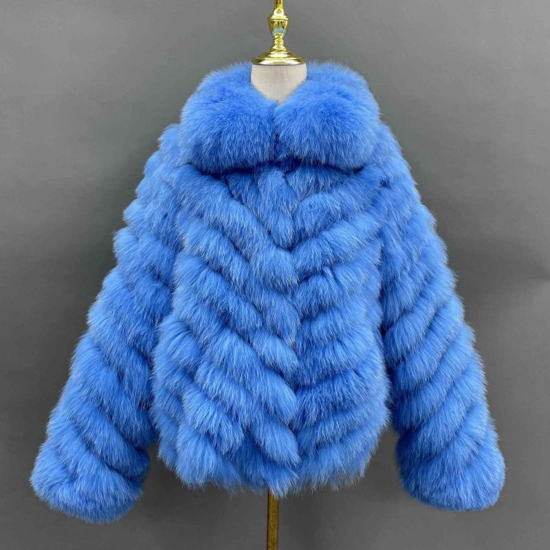 Reversible Cotton Jacket with Collar and Button Closure