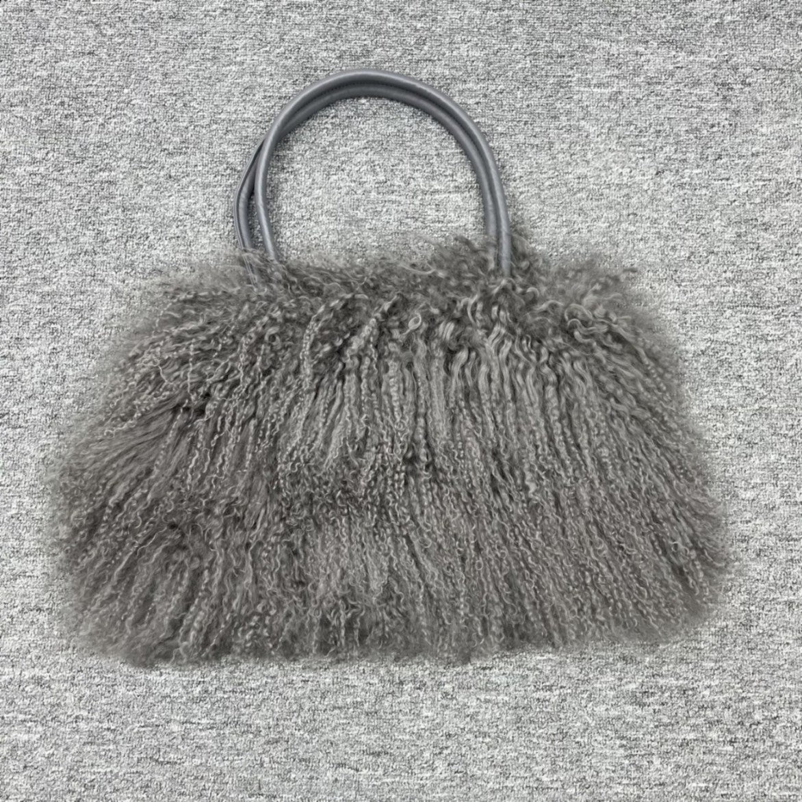 Multicolor Lamb Fur Shoulder Bag