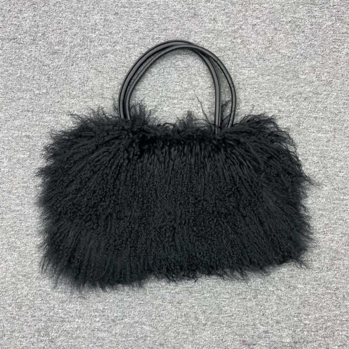 Multicolor Lamb Fur Shoulder Bag