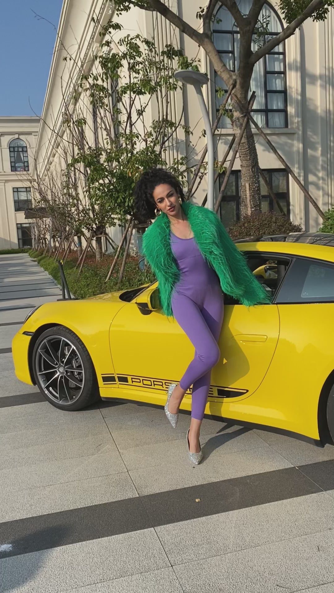 Eco Friendly Faux Fur Jacket Women's Chic Shawl Collar Tassel Faux Fur Outerwear Coat