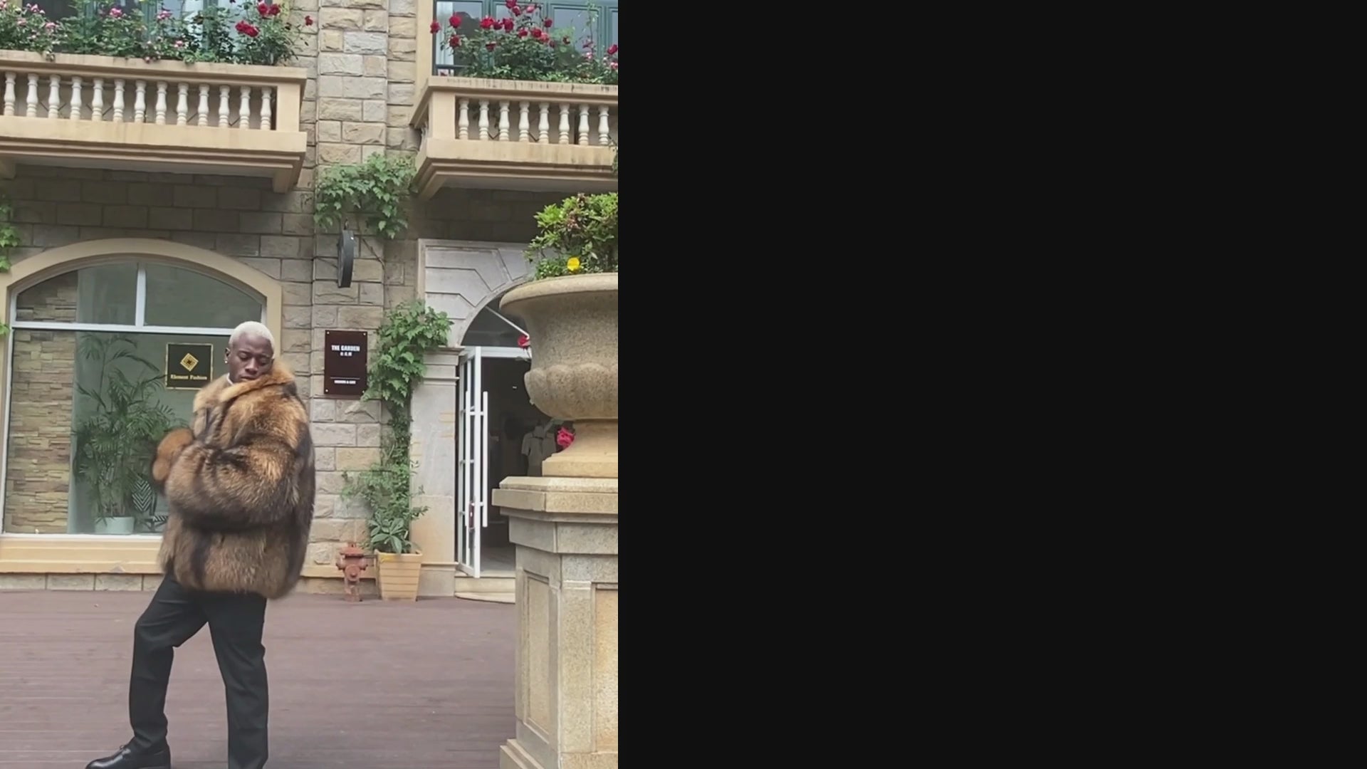 Fashion Winter Men's Lapel Pure Natural Raccoon Fur Coat