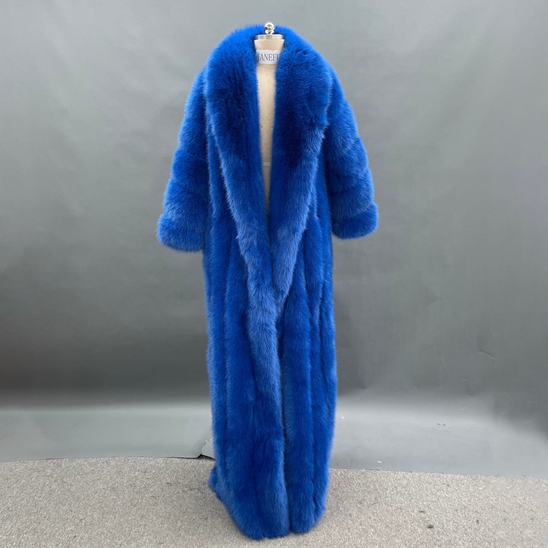 Women's Fox Eco Fur Faux Fur Extra Long Coat - Janefur