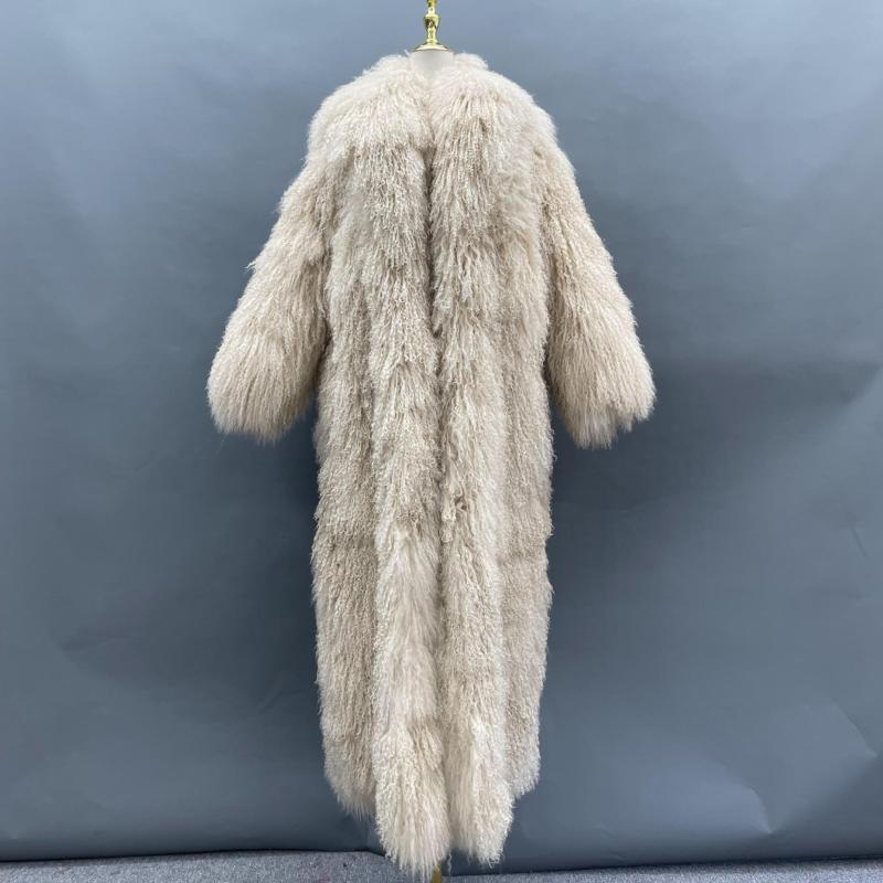 Men's Long Beach Wool Winter Coat - Janefur