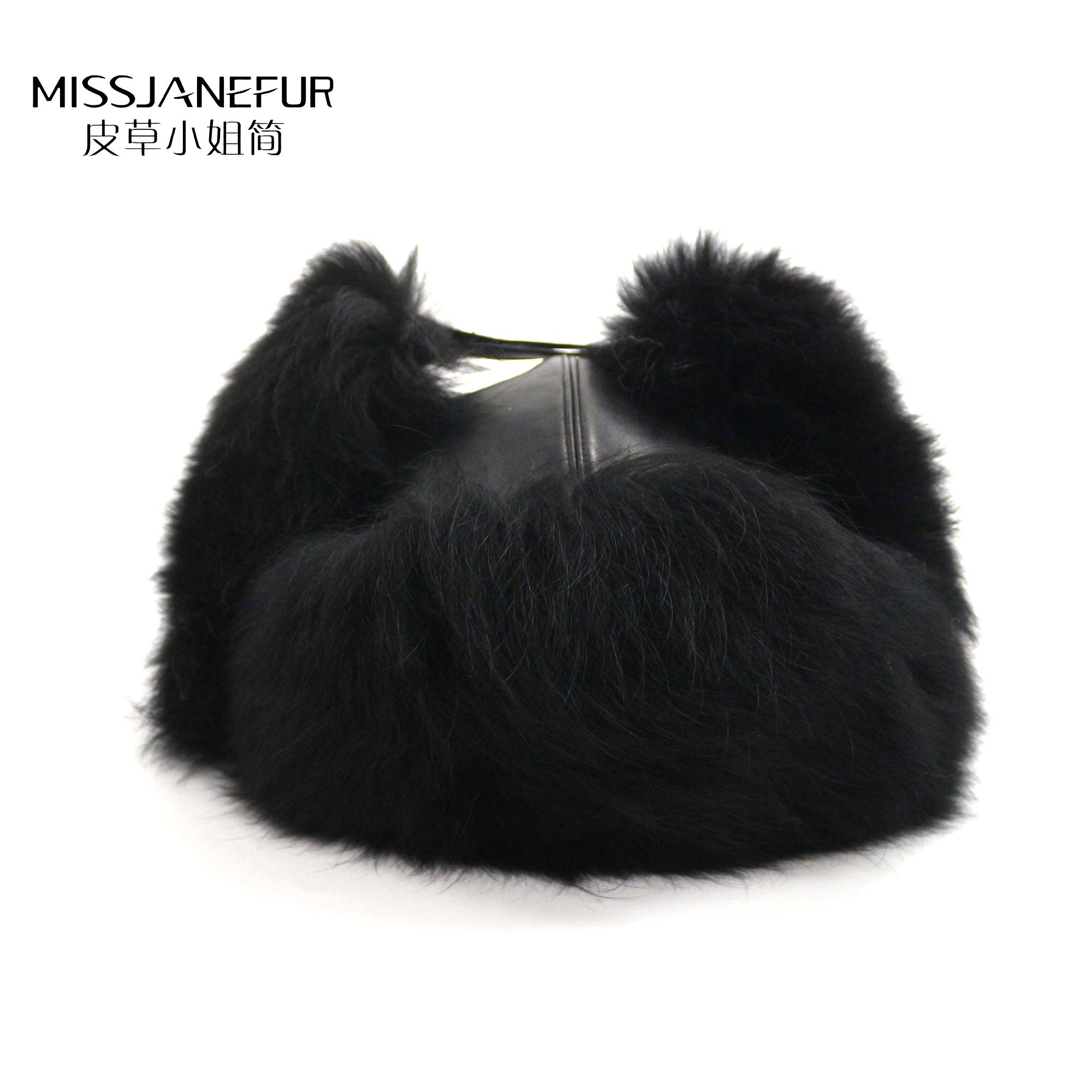 Missjanefur Warm Fox Fur Hats with Buckle Design - Janefur