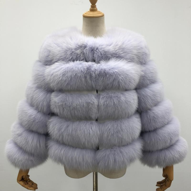 New Winter Warm Short Style Coat Real Fox Fur Women's Jacket - Janefur