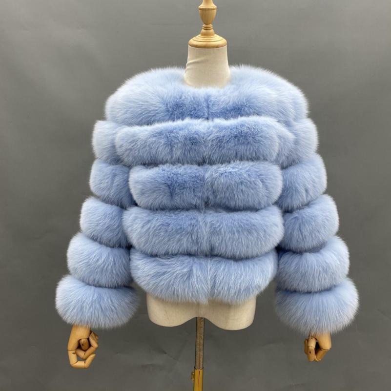 New Winter Warm Short Style Coat Real Fox Fur Women's Jacket - Janefur