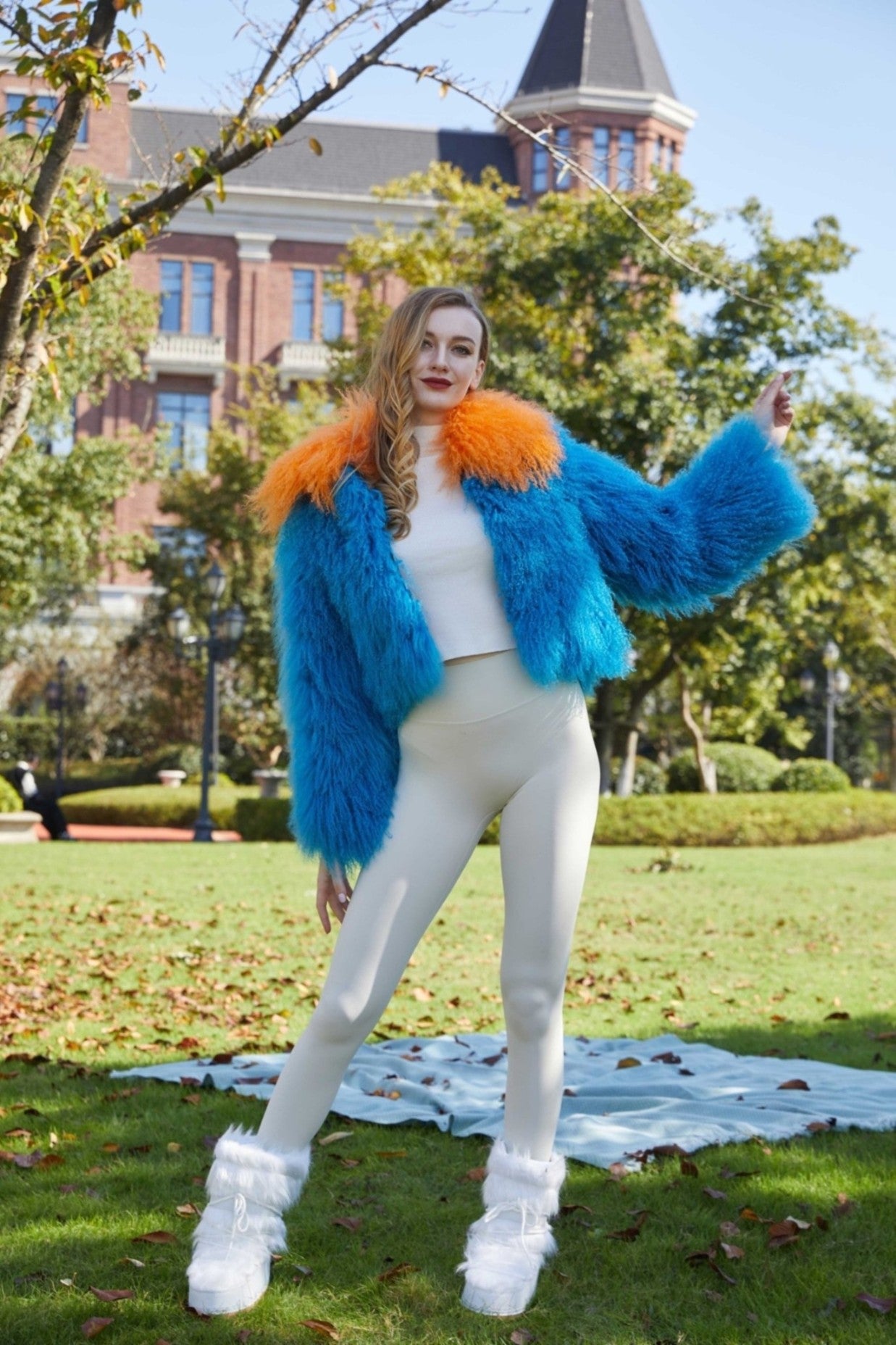 Women's New Colorful Lamb Fur Short Jacket - Janefur
