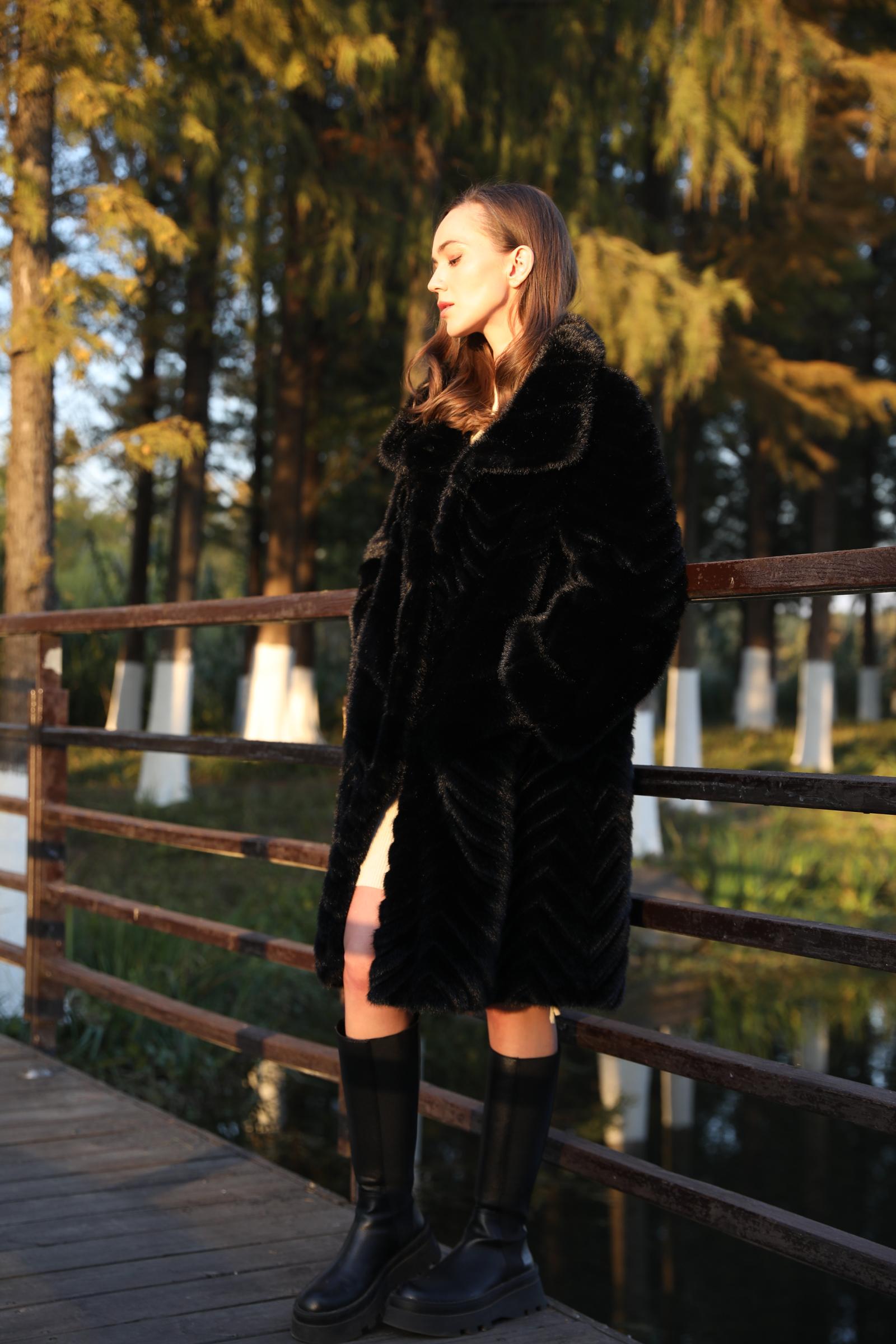 Women's Chic Stand-up Collar Casual Faux Mink Eco Fur - Janefur
