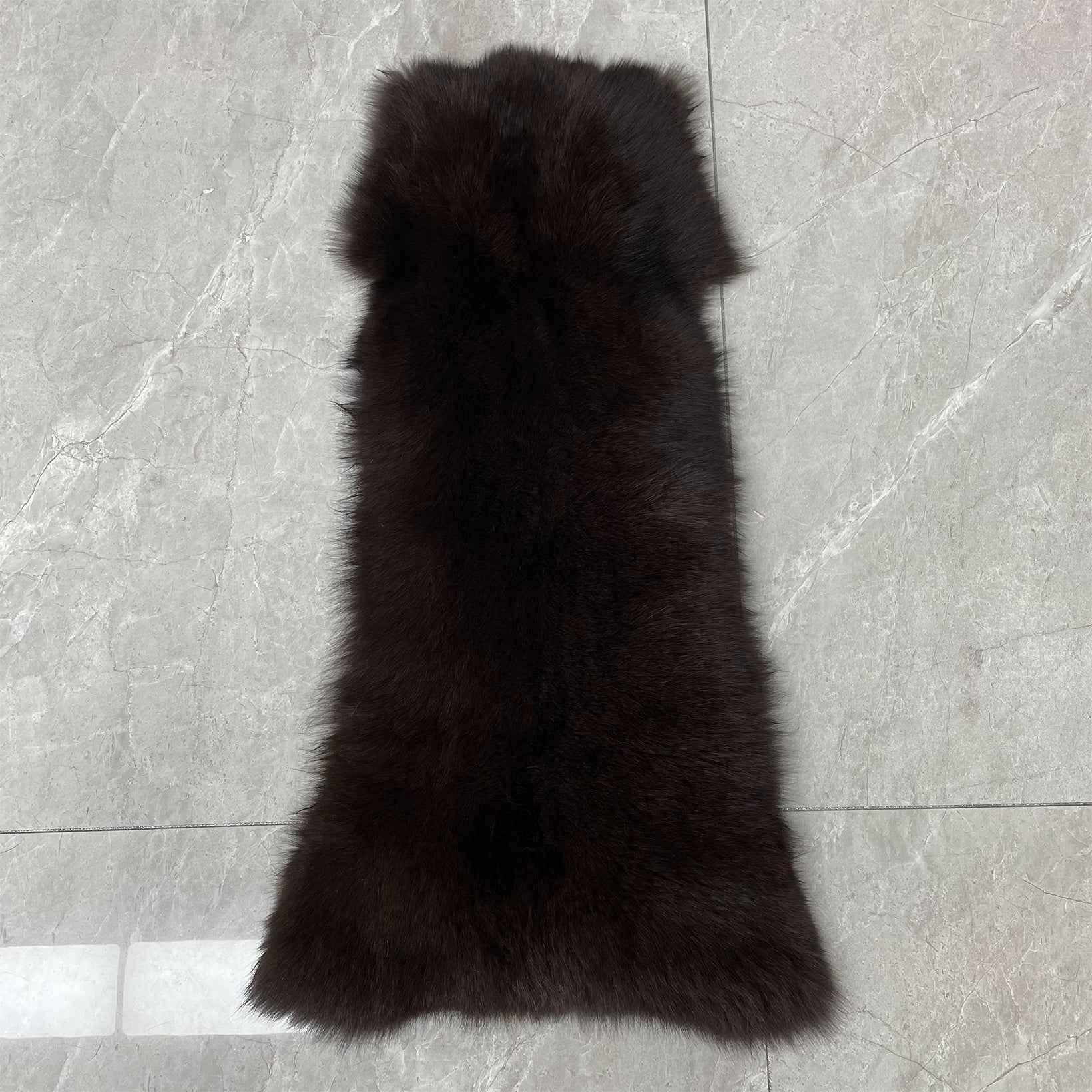 Women's Short Winter Trend Real Fox Fur Coat Solid Color Hooded 11#Brown