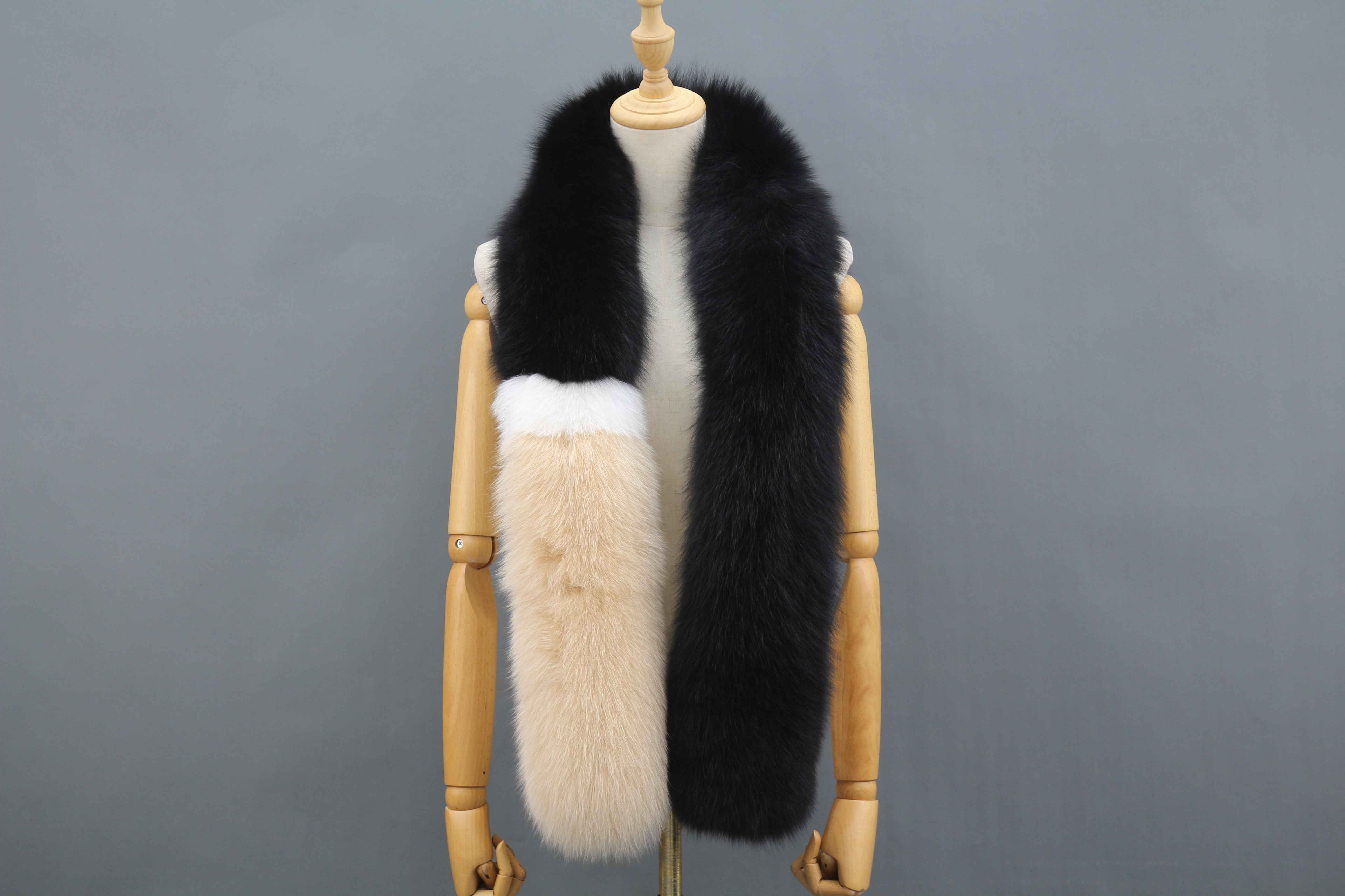 Women's Luxurious Fox Fur Scarf - Winter Fashion Accessory 1 F