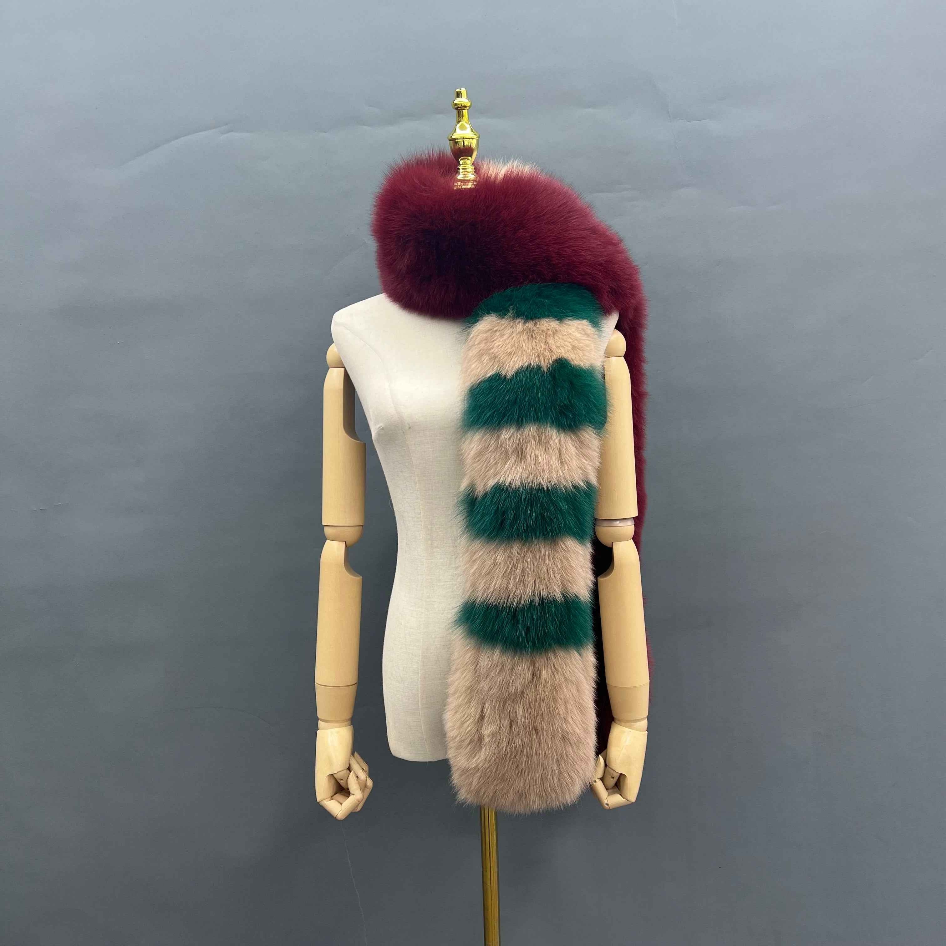 Women's Luxurious Fox Fur Tail Scarf - Unique Winter Fashion Accessory
