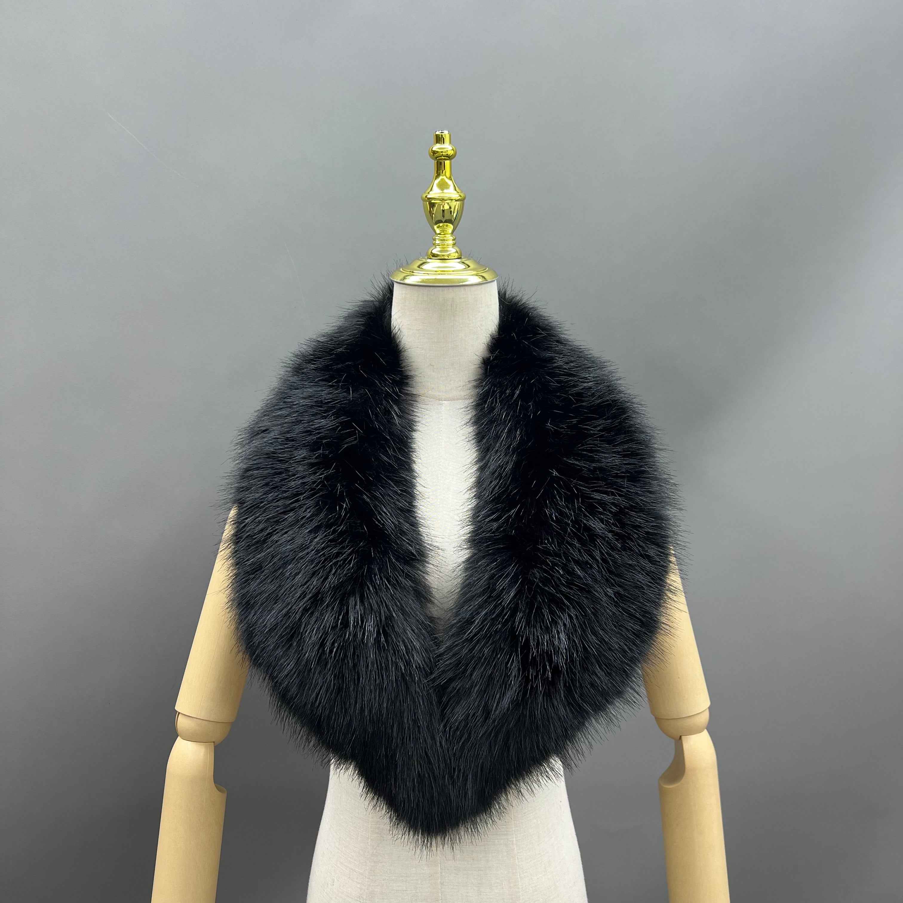 Women's Luxurious Faux Fur Shawl Collar - Winter Fashion Accessory 3#Black F