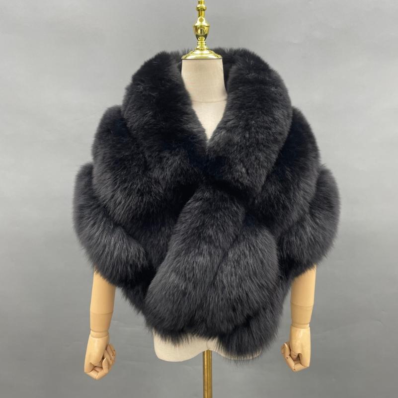 Three-Section Horizontal Stripe Cape - Janefur