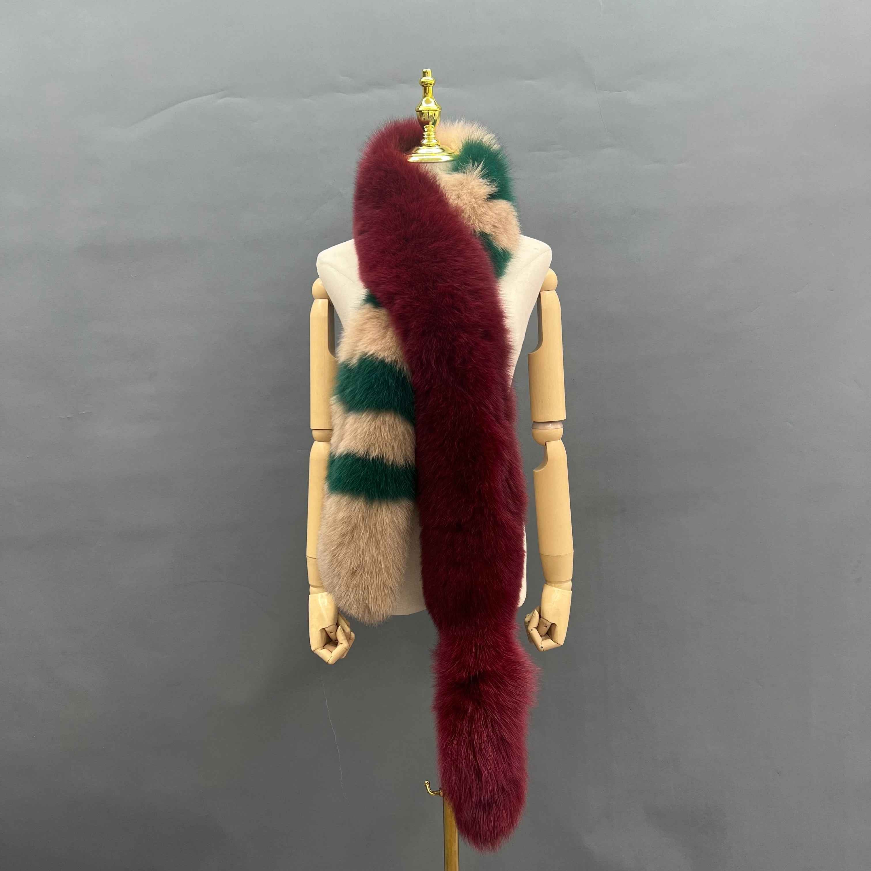 Women's Luxurious Fox Fur Tail Scarf - Unique Winter Fashion Accessory