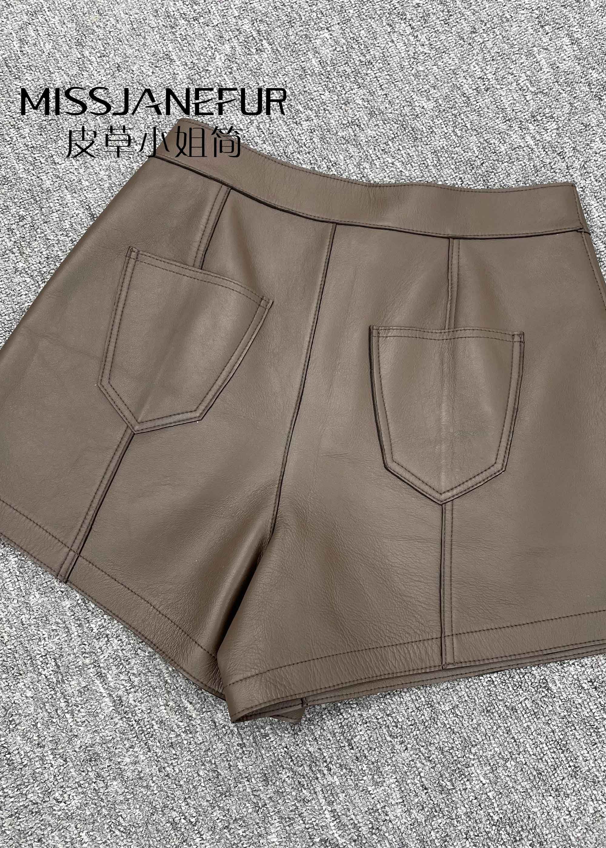 Missjanefur Short Sheepskin Leather Fur Trousers - Janefur
