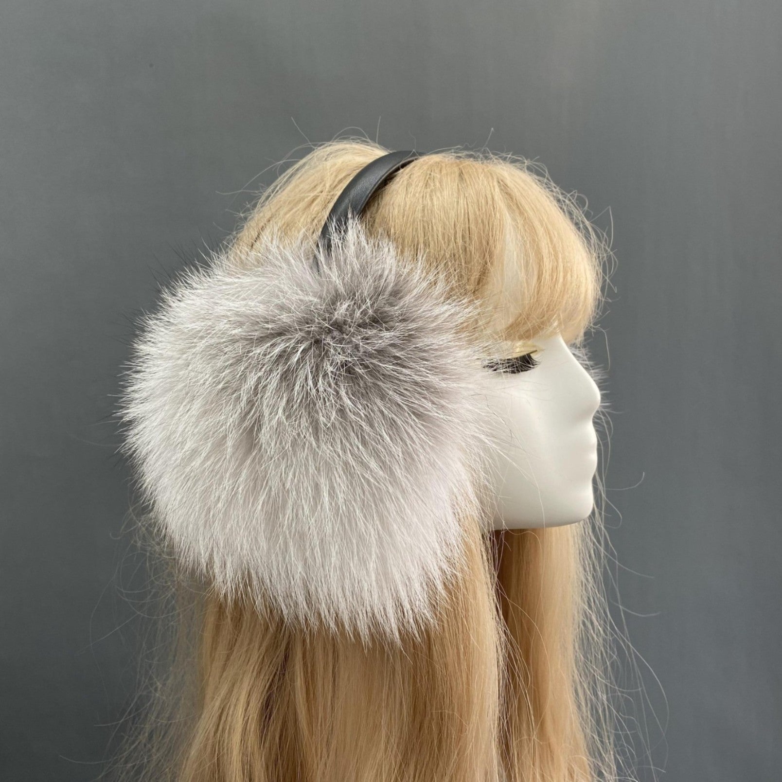 Parent-child Model Fox Fur Earmuffs for Fall and Winter - Janefur